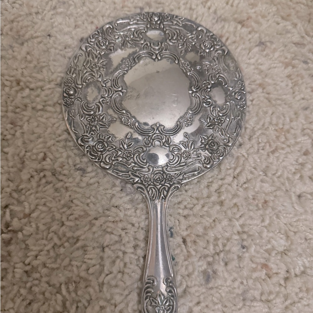 Vintage silver plated mirror